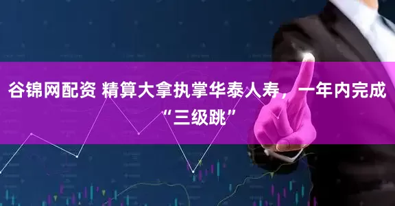谷锦网配资 精算大拿执掌华泰人寿，一年内完成“三级跳”