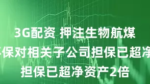 3G配资 押注生物航煤，嘉澳环保对相关子公司担保已超净资产2倍